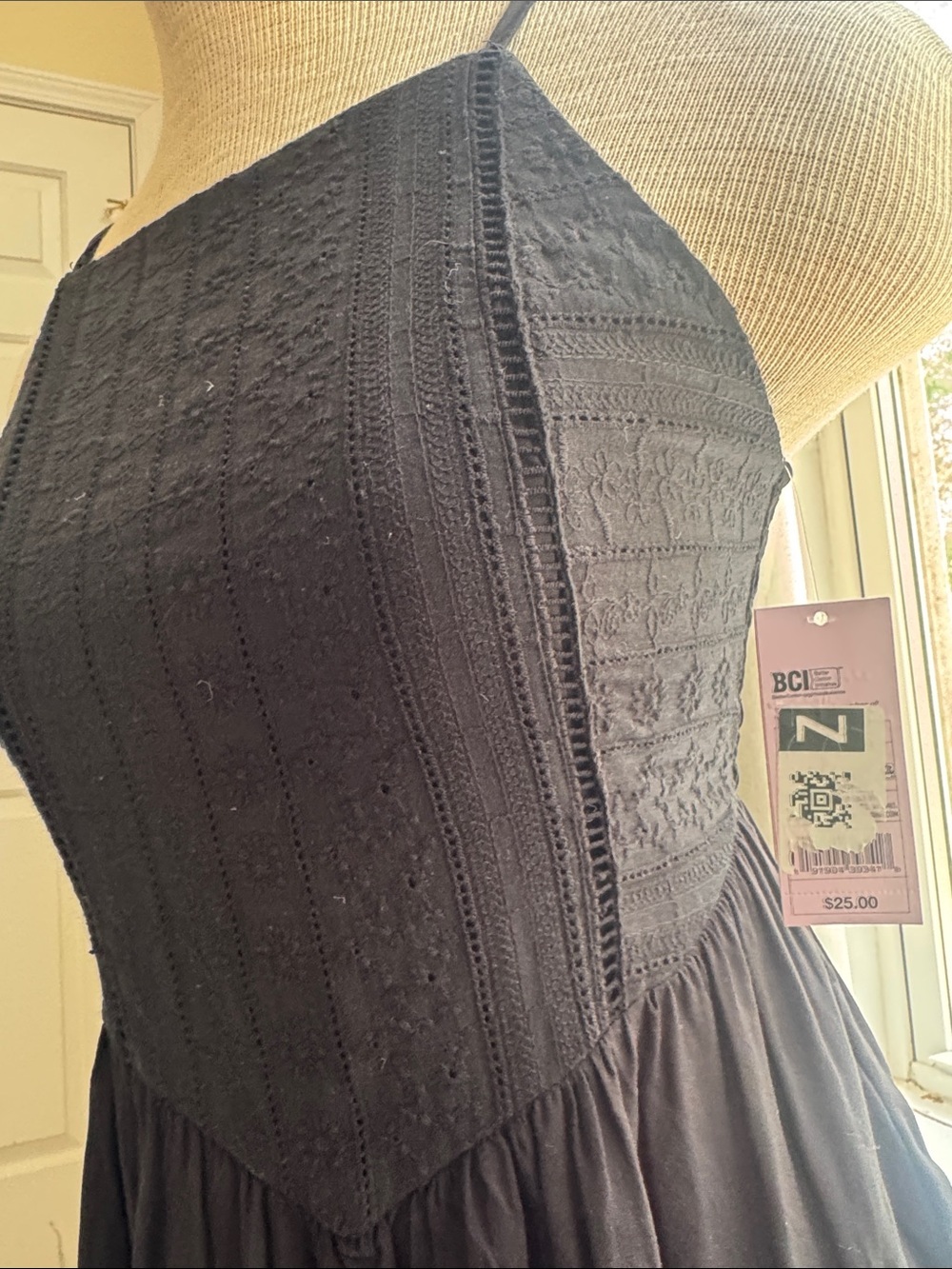 wild fable Navy Spaghetti-Strap Tiered Mini Dress - Picture 2 of 5